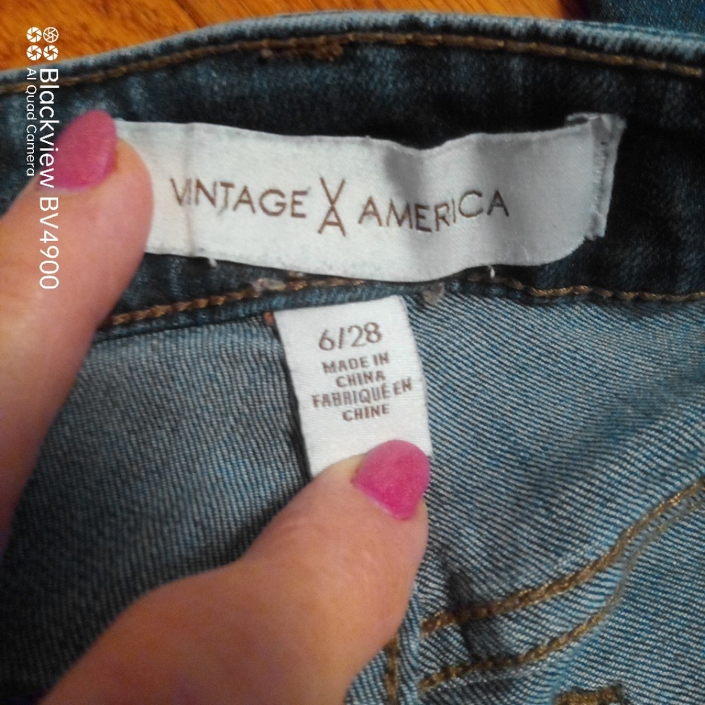 Vintage X America Blue Jeans - size 6/28 - Picture 2 of 6